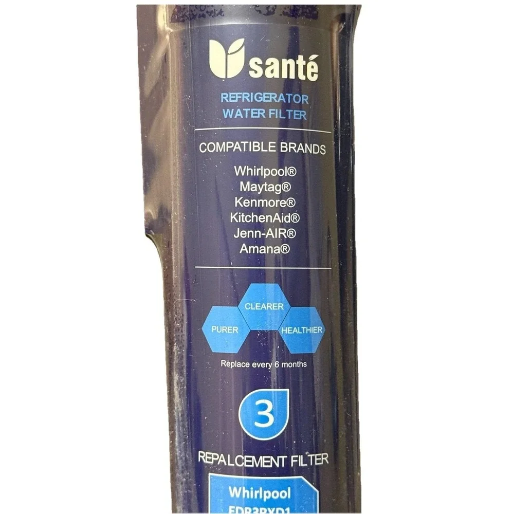 Santé Refrigerator Water Filter EDR3RXD1 4396841 Whirlpool Kenmore Maytag Set 2